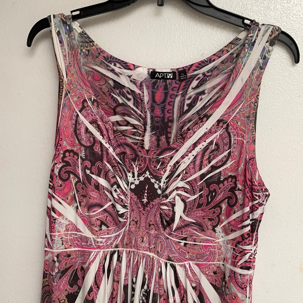 Sleeveless summer dress pink and multiple colors